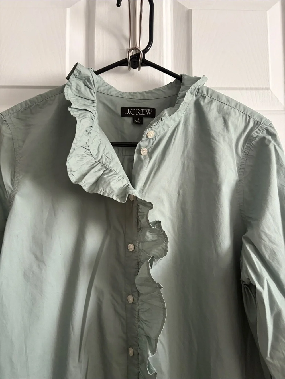 J. Crew Sage Green Midi Shirt Dress